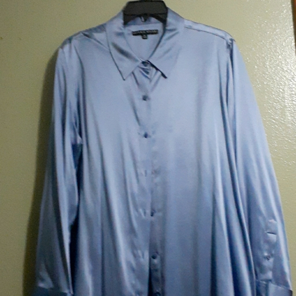 XL Silk long sleeve dress shirt